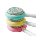 Sweet Hearts Lollipop Natural Pumice Stone Foot Scrubber for Dry Cracked Heels, Long Handle Pedicure Callus Remover Exfoliating Shower Tool