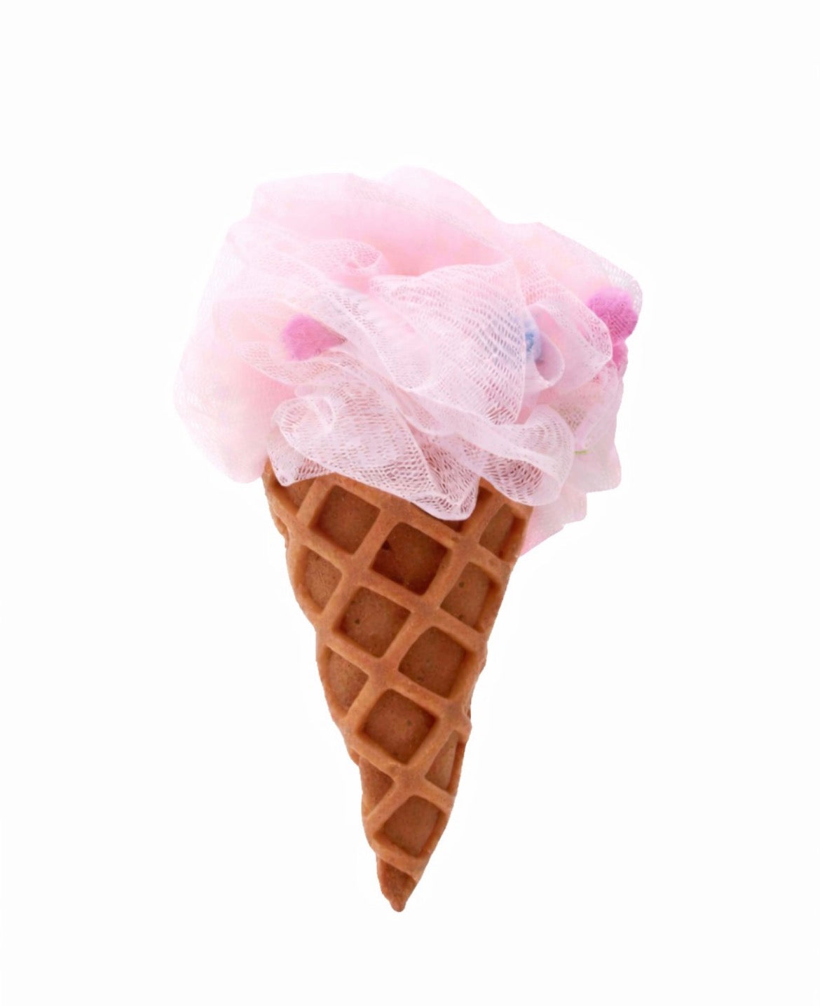 Sweet Hearts Natural Skincare Ice Cream Cone Loofah Body Sponge Pink