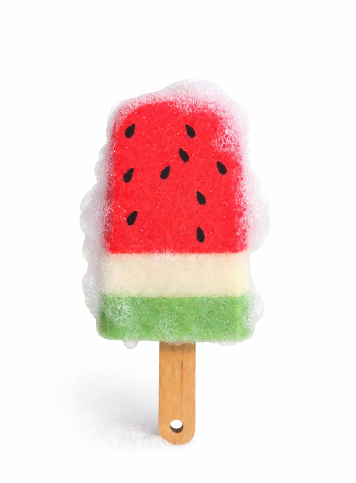Watermelon Popsicle Bath Sponge Loofah for Kids & Adults, Soft Exfoliating Shower Scrubber, Cute Body Wash Sponge