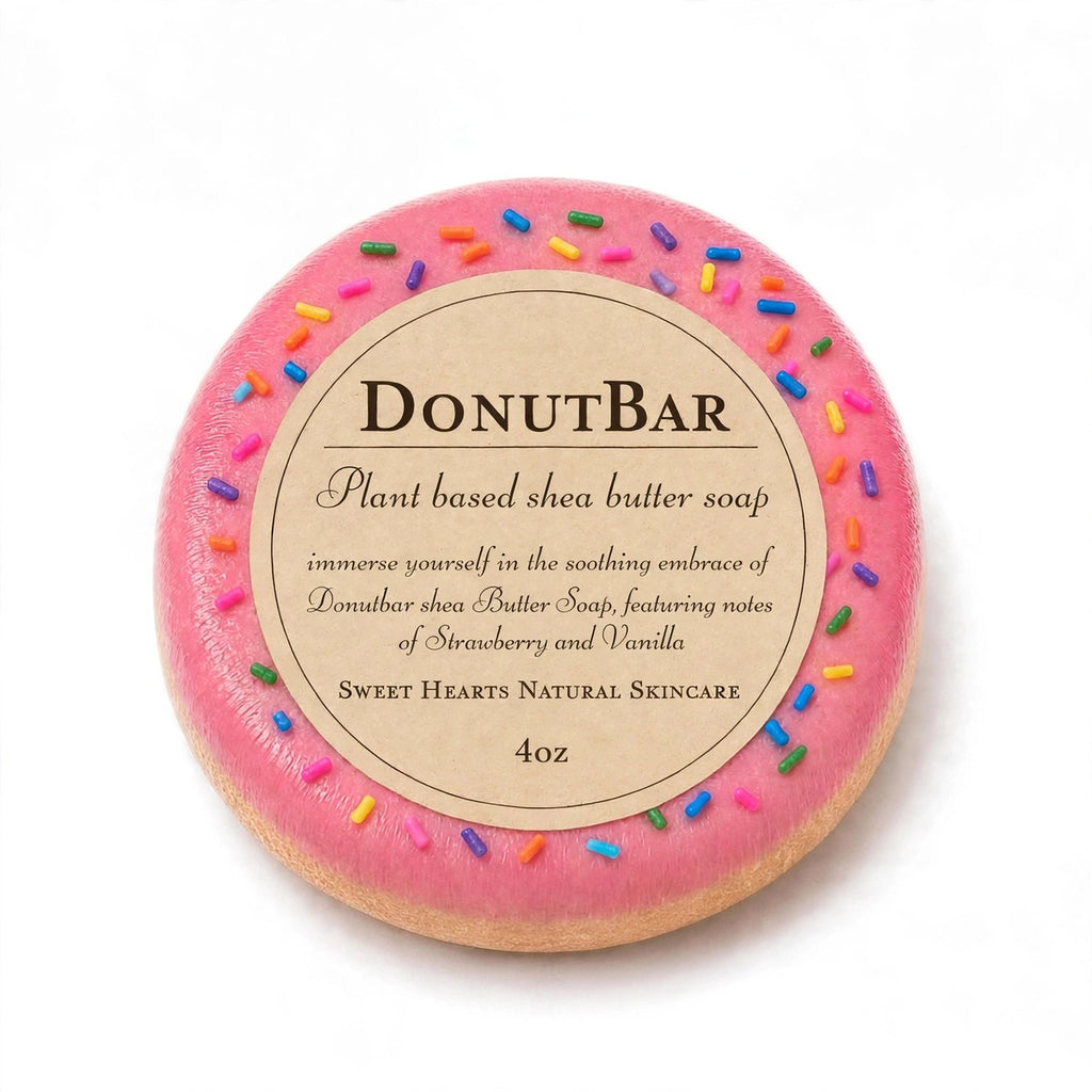 DonutBar Shea Butter Vegan Soap (Strawberry)